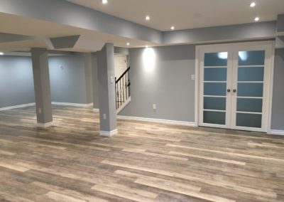 Renovated basement, fresh paint, new flooring and ceiling pot lights