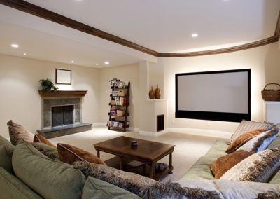 Renovated basement into entertainment room